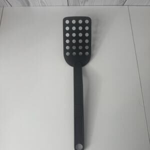 T-Fal Black Nylon Slotted Holes Spatula Plastic Lightweight Flipper